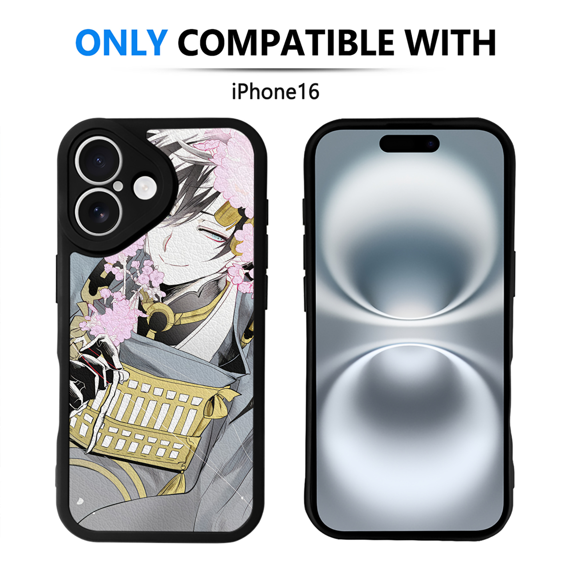 （画像用） 刀剣乱舞 Touken Ranbu 【iPhone 16シリーズ対応】シリコンスマホケース（レザー調） 材質：シリコン